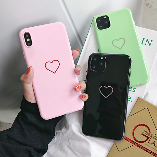 

Case For Apple iPhone 11 / iPhone 11 Pro / iPhone 11 Pro Max Dustproof / Plating / IMD Back Cover Word / Phrase / Heart / Cartoon TPU