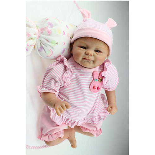 

NPKCOLLECTION 18 inch NPK DOLL Reborn Doll Girl Doll Baby Girl Newborn Gift Hand Made Child Safe Non Toxic Cloth 3/4 Silicone Limbs and Cotton Filled Body with Clothes and Accessories for Girls