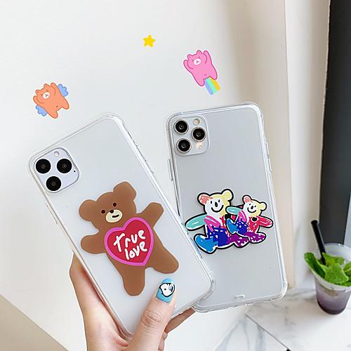 

PC Back Cover with TPU Frame Cartoon Phone Case with Lanyard Hole for Apple iPhone 11 Pro Max X XR XS Max 8 Plus 7 Plus 6 Plus SE 2020
