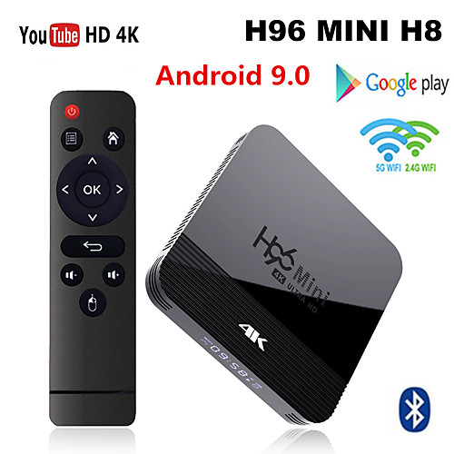 

H96 Mini H8 Tv Box Android 9.0 RK3228A Quad core 1G/8G Set Top Box 2.4G 5G Dual WIFI BT4.0 4K Smart Media Player