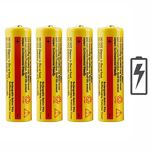 

Литий-ионная 18650 батарея 5000 mAh 4шт Перезаряжаемый Экстренная ситуация для Рабочий Фонарь Велосипедный свет Отдых и Туризм Охота Рыбалка