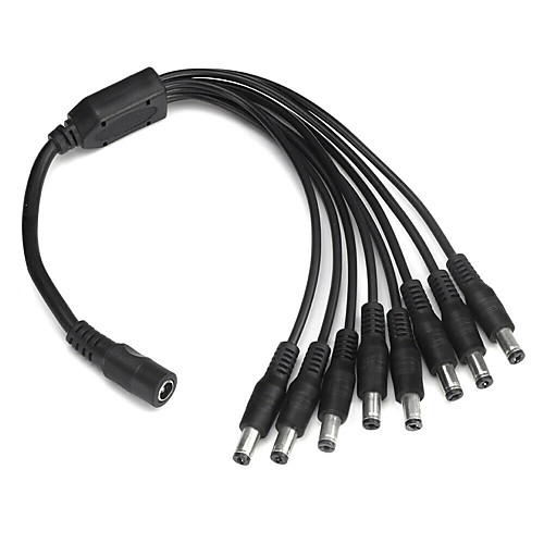 

ZOSI 1 Female to 2 4 8 Male DC Power Splitter Plug Cable for CCTV Security Camera Power Supply Adapter
