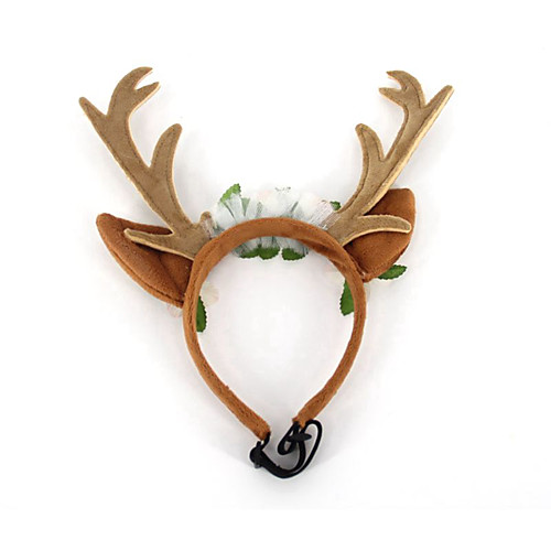 

Dog Cat Ornaments Hair Accessories Puppy Clothes Character Reindeer Unicorn Deer Cosplay Headpieces Christmas Party Dog Clothes Puppy Clothes Dog Outfits Cosplay Khaki Costume for Girl and Boy Dog