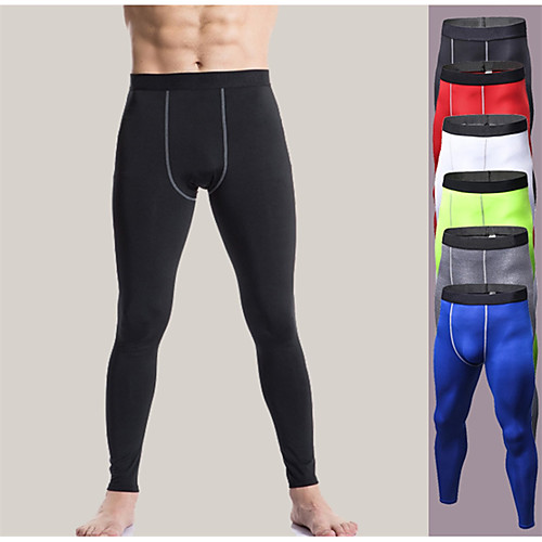 

YUERLIAN Men's High Waist Running Tights Leggings Compression Pants Athletic Base Layer Tights Leggings Spandex Elastane Winter Fitness Gym Workout Running Tummy Control Butt Lift Quick Dry Sport
