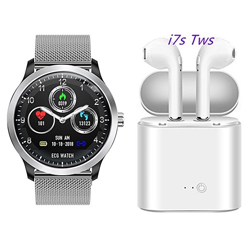 

N58 Smartwatch Stainless Steel BT Fitness Tracker Support ECG PPG HRV/ Report Heart Rate Blood Pressure with Free Wireless TWS Headphone