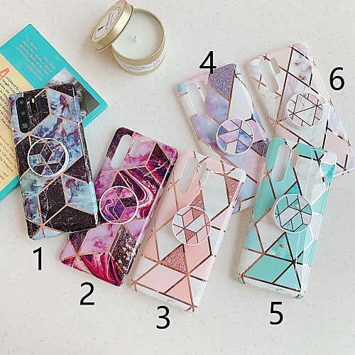 

Case For Huawei Huawei nova 4e / Huawei P20 / Huawei P20 Pro with Stand / Pattern Back Cover Marble TPU