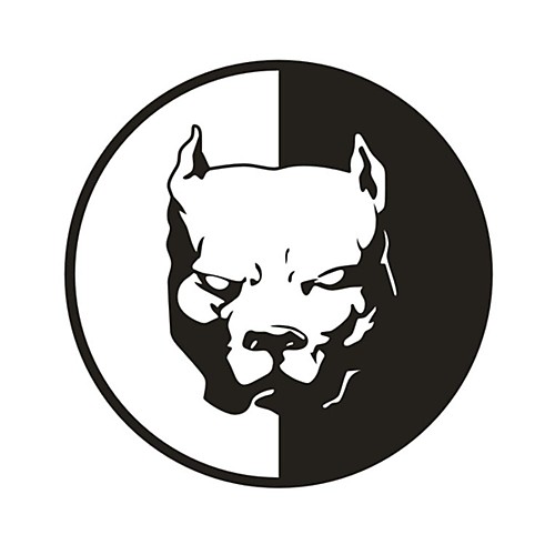 

2pcs Funny Dog Bulldog Unique Reflective Car Stickers Decals waterproof animal cartoon Dog Car Motorcycle Decals