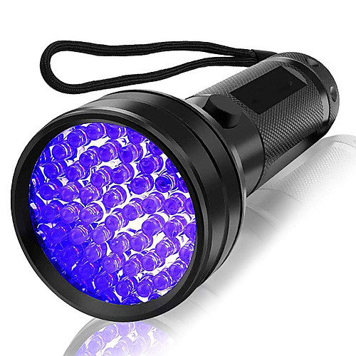 

UV Flashlight Black Light 51 LED Emitters 395 nM Flashlights Torch Waterproof Ultraviolet Blacklight Detector for Dog Urine Pet Stains Bed Bug Pet Urine Detector Authenticate Currency Camping Hiking