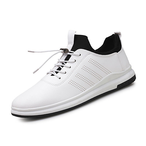 

Men's Sneakers Comfort Shoes Casual Daily PU Non-slipping White Black Fall