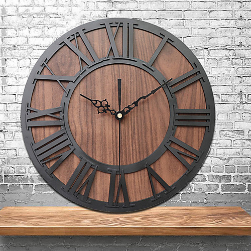 

Retro Mute Wall Clock, Silent Vintage Large Hanging Clock Creative Industrial Wind Decorationwall Sticker Living Room Bedroom Home