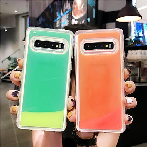 

Case For Samsung Galaxy S9 / S9 Plus / S8 Plus Glow in the Dark / Flowing Liquid Back Cover Solid Colored TPU / PC