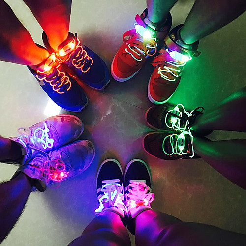 

Led Sport Shoe Laces Glow Shoe Strings Round Flash Light Shoelaces Luminous No Tie Lazy Shoe Laces