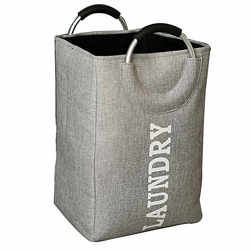 

Large Collapsible Laundry Hamper Bag with Handles, 13 x 13 x 20 Inches Foldable Clothes Basket for Washing Storage