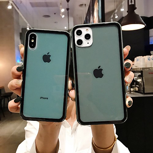 

Case For Apple iPhone 11 / iPhone 11 Pro / iPhone 11 Pro Max Shockproof / Transparent Back Cover Solid Colored Silica Gel / PC
