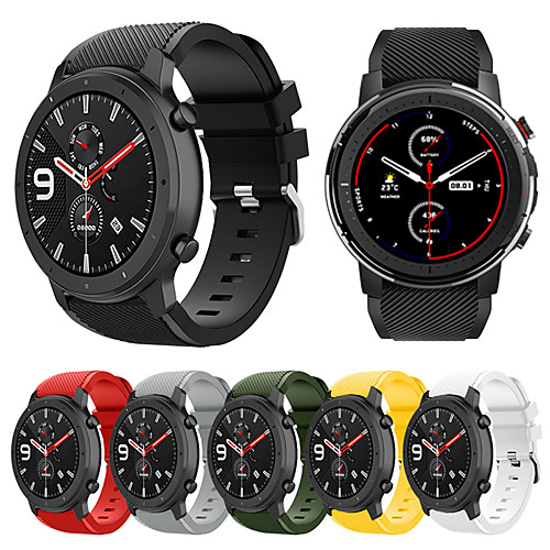 

Soft Silicone Watch Band For Huami Amazfit Stratos 3 / Stratos 2 2S / Pace Watch / GTR 47mm Replaceable Bracelet Wrist Strap Wristband