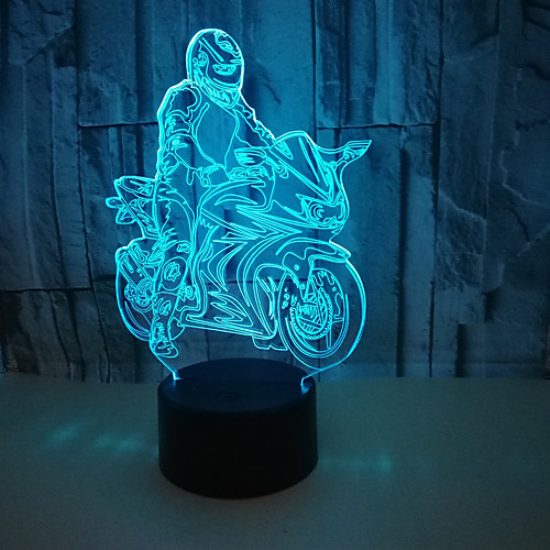 

1Pc Usb Power Abstract Art 3D Lights Colorful Touch Gradient Vision Night Lights Colorful 3D Acrylic Table Lamp