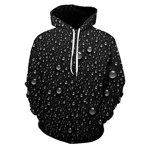 

Men's Plus Size Pullover Hoodie Sweatshirt Print Graphic 3D Hooded Going out Club 3D Print 3D Print Casual Hoodies Sweatshirts Long Sleeve Black