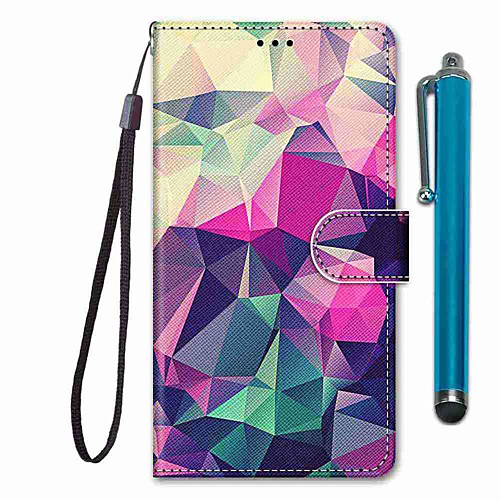 

Case For Samsung Galaxy S10 / S10 Plus / S10 E Wallet / Card Holder / with Stand Colorful Squares PU Leather / TPU for A10s / A20s / A50(2019) / A70(2019) / A90(2019) / Note 10 Plus / J6 Plus(2018)