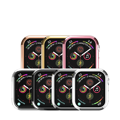 

Cases For Apple iWatch Apple Watch Series 5 / Apple Watch Series 4 / Apple Watch Series SE / 6/5/4/3/2/1 TPU Screen Protector Smart Watch Case Compatibility