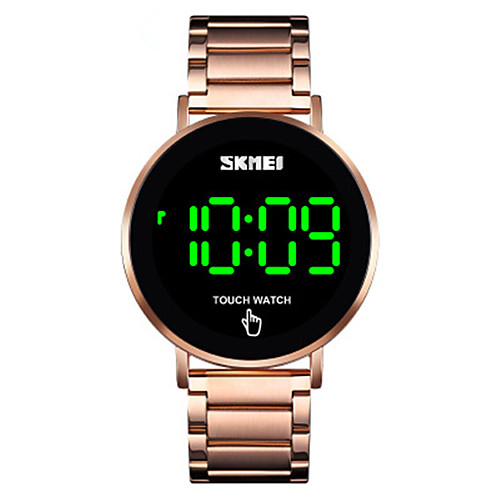

SKMEI Men's Digital Watch Digital Sporty Stainless Steel Black / Silver / Gold Water Resistant / Waterproof Calendar / date / day New Design Digital Outdoor - Black Rose Gold Gold Two Years Battery