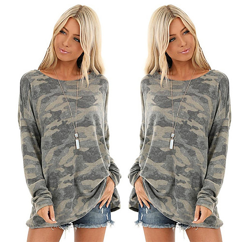 

Women's Camo / Camouflage T-shirt Daily Green
