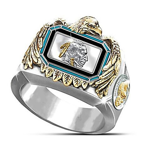 

Men Band Ring Geometrical Gold Brass Gold Plated Flower Fashion 1pc 7 8 9 10 11 / Men's