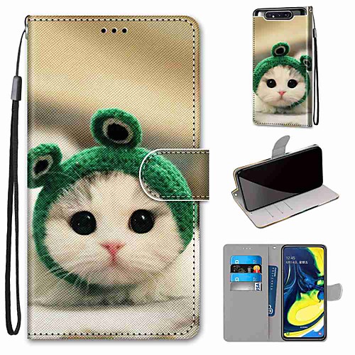 

Case For Samsung Galaxy S10 / S10 Plus / S10 E Wallet / Card Holder / with Stand Frog Cat PU Leather / TPU for A10s / A20s / A50(2019) / A70(2019) / A90(2019) / Note 10 Plus / J6 Plus(2018)