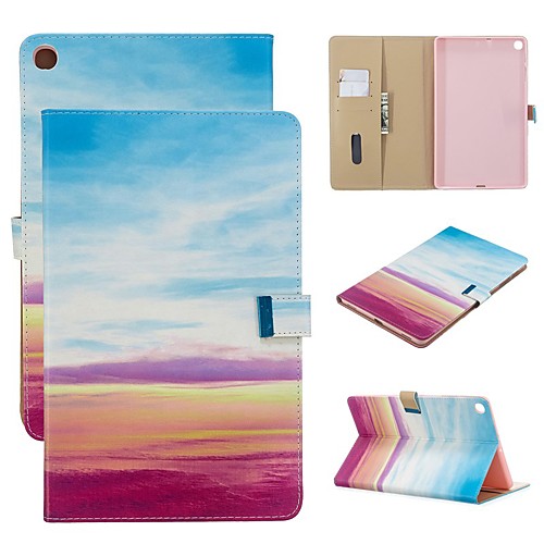 

Case For Samsung Galaxy Samsung Tab A 10.1(2019)T510 / galaxy tab A 9.7 T550 T555 / Samsung Tab A 8.0(2019)T290/295 Wallet / with Stand / Flip Full Body Cases Color Gradient PU Leather
