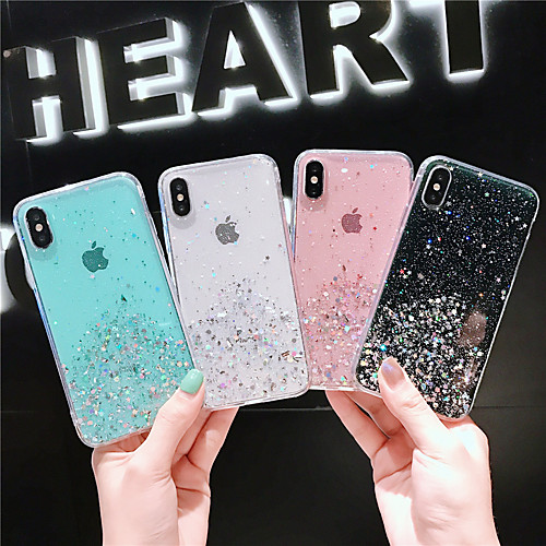

Case For Apple iPhone 11 / iPhone 11 Pro / iPhone 11 Pro Max Transparent / Pattern / Glitter Shine Back Cover Glitter Shine TPU