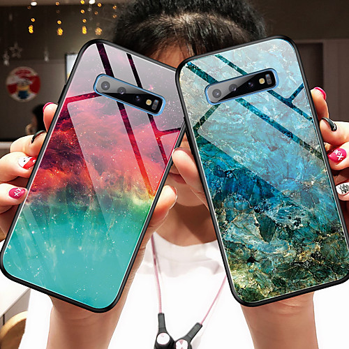 

Phone Case For Samsung Galaxy Back Cover S9 S9 Plus A7 S10 S10 Galaxy S10 E A10 A30 A50 A20 Mirror Color Gradient Tempered Glass