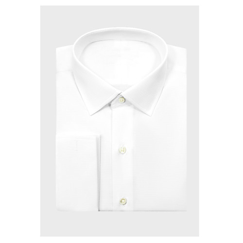 

White Diamond Weave Dress Shirt