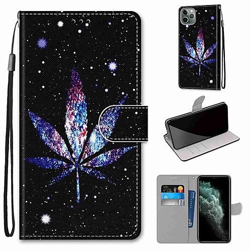 

Case For Apple iPhone 11 / iPhone 11 Pro / iPhone 11 Pro Max Wallet / Card Holder / with Stand Full Body Cases sky PU Leather / TPU