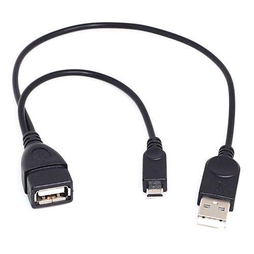 

Micro USB 2.0 5 Pin Host OTG Cable adapter With USB Power For Cell Phone Tablet PC mobile phone external U disk reader cable