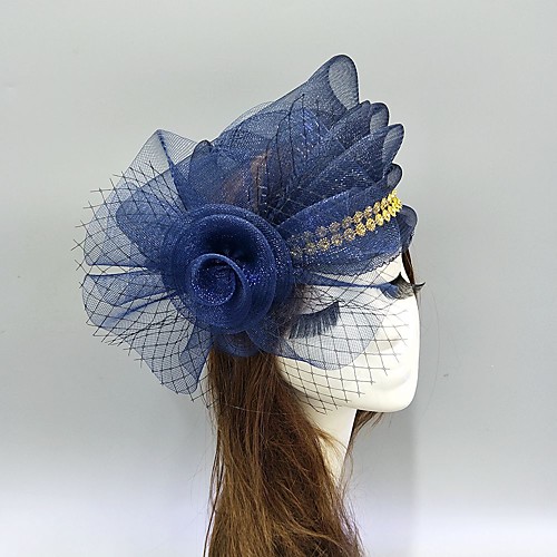 

Feathers / Net Fascinators / Hats / Headwear with Bows / Cap / Floral 1 PC Wedding / Special Occasion Headpiece