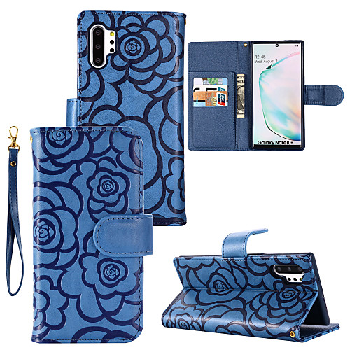 

Case For Samsung Galaxy S9 / S9 Plus / S8 Plus Card Holder / Shockproof Full Body Cases Solid Colored / Flower PU Leather