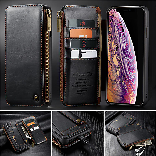 

Zippered Wallet case with Card Slot for iPhone11 Por Max iPhoneXs Max X Xs XR 7 8 Plus