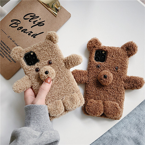 

Phone Case For Apple Back Cover iPhone 12 Pro Max 11 SE 2020 X XR XS Max 8 7 6 iPhone 11 Pro Max SE 2020 X XR XS Max 8 7 6 Shockproof Plush Animal TPU