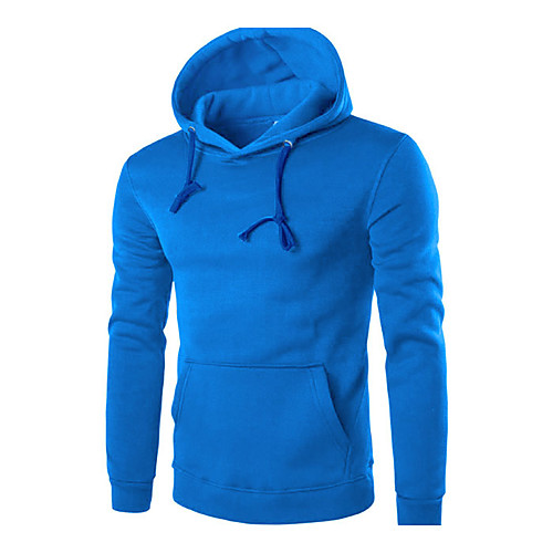 

Men's Hoodie Solid Colored Hooded Daily Casual Hoodies Sweatshirts Royal Blue Light gray Black