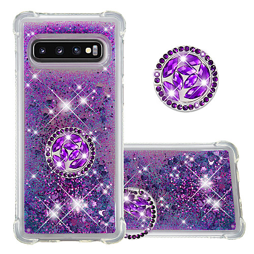 

Case For Samsung Galaxy Scene map S10 S10 Plus A70 A40 diamond ring support High penetration TPU Material Four corners Anti-fall Glitter quicksand phone case
