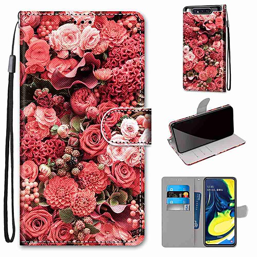 

Case For Samsung Galaxy S10 / S10 Plus / S10 E Wallet / Card Holder / with Stand Pink Rose Garden PU Leather / TPU for A10s / A20s / A50(2019) / A70(2019) / A90(2019) / Note 10 Plus / J6 Plus(2018)