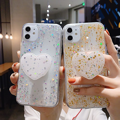 

Case For Apple iPhone 11 / iPhone 11 Pro / iPhone 11 Pro Max Ring Holder / Glitter Shine Back Cover Glitter Shine TPU