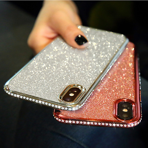

Phone Case For Apple Back Cover iPhone 12 Pro Max 11 SE 2020 X XR XS Max 8 7 6 Rhinestone Ultra-thin Glitter Shine Glitter Shine TPU