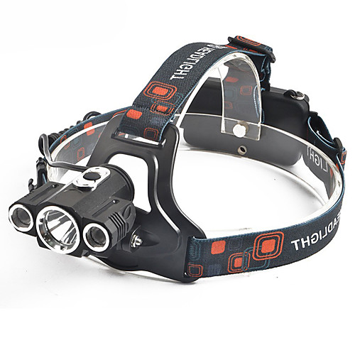 

Headlamps Safety Light Headlight 1000 lm LED 3 Emitters 3 Mode with Batteries and Charger Professional Wearproof Camping / Hiking / Caving Everyday Use Cycling / Bike United Kingdom AU EU USA Black