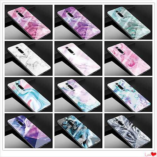 

Case For Xiaomi Xiaomi Redmi 6 Pro / Xiaomi Redmi Note 7 / Xiaomi Redmi Note 7 Pro Pattern Back Cover Marble TPU / Tempered Glass