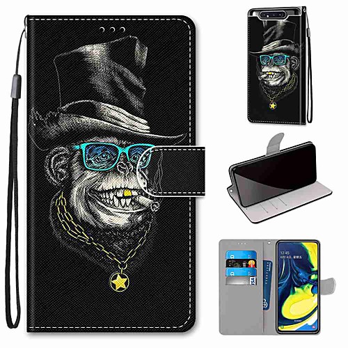 

Case For Samsung Galaxy S10 / S10 Plus / S10 E Wallet / Card Holder / with Stand Captain Golden Tooth Monkey PU Leather / TPU for A10s / A20s / A50(2019) / A70(2019) / A90(2019) / Note 10 Plus