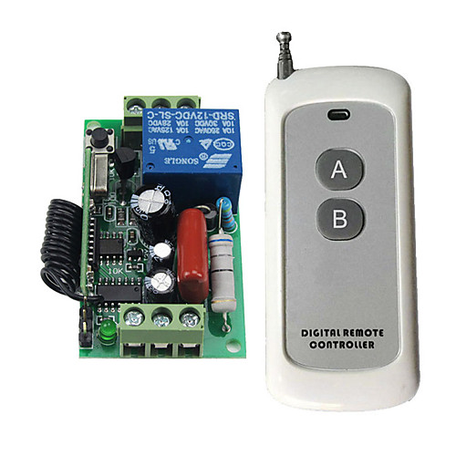 

AC 220V 10A 1CH RF 433MHz Wireless Remote Control Switch Receiver Transmitter Kit