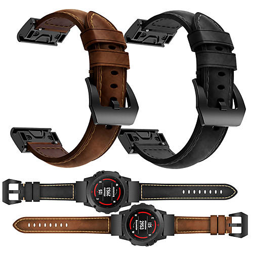 

Smartwatch Band for Fenix 5x / 5X Plus / 3/ 3HR / Fenix 6X / 6XPro / D2/ MK1 Garmin High-end Leather Loop Genuine Leather Band QuickFit Wrist Strap 26mm