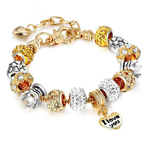 

Women's Chain Bracelet Geometrical Flower Fashion Rhinestone Bracelet Jewelry Gold For Gift Daily