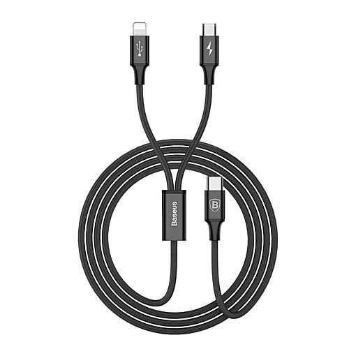 

Baseus Rapid Series 2-in-1 Cable MicroType-C 3A 1.2M Black
