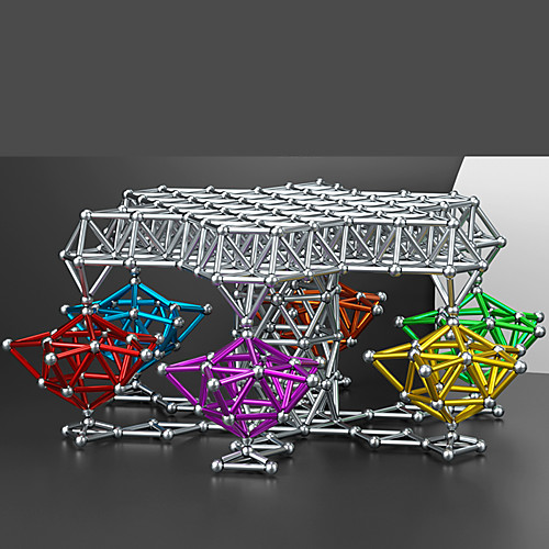 

8mm Magnetic Blocks Magnetic Sticks Magnetic Tiles Building Bricks 63 pcs Creative Simple Stress and Anxiety Relief Relieves ADD, ADHD, Anxiety, Autism Building Toys Boys' Girls' Toy Gift / Metal